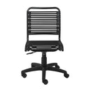 Best Office Chair - 18.12" X 24" X 37.21" Black Flat Bungie Cords Low Back Office Chair with Graphite Black Frame and Base