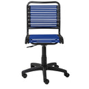 Best Office Chair - 18.12" X 24" X 37.21" Blue Flat Bungie Cords Low Back Office Chair with Graphite Black Frame and Base