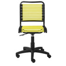 Best Office Chair - 18.12" X 24" X 37.21" Green Flat Bungie Cords Low Back Office Chair with Graphite Black Frame and Base