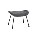 Grey Ottoman - 22.45" X 18.12" X 16.93" Dark Gray Fabric Ottoman