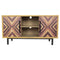 Cabinet - 47'.25" X 15'.75" X 25'.25" Brown MDF Contemporary Wooden Media Console Cabinet