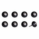 Drawer Knobs - 1.5" x 1.5" x 1.5" Ceramic/Metal Black 8 Pack Knob