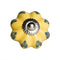 Drawer Knobs - 1.5" x 1.5" x 1.5" Ceramic/Metal Yellow & Green 12 Pack Knob