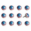 Kitchen Cabinet Knobs - 1.5" x 1.5" x 1.5" Ceramic/Metal Multicolor 12 Pack Knob