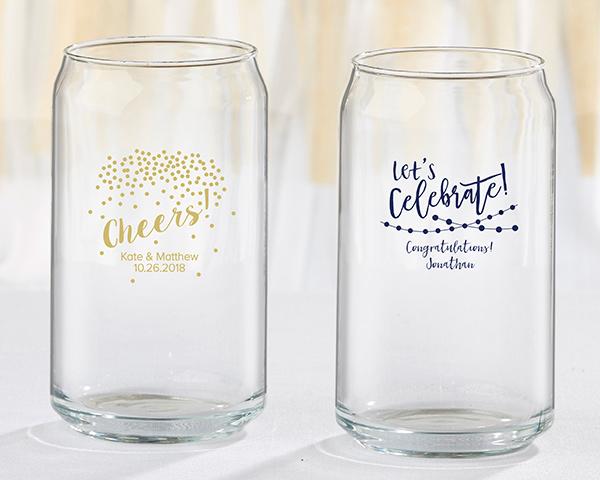 36-Personalized 16 oz. Can Glasses - Party Time-Celebration Party Supplies-JadeMoghul Inc.