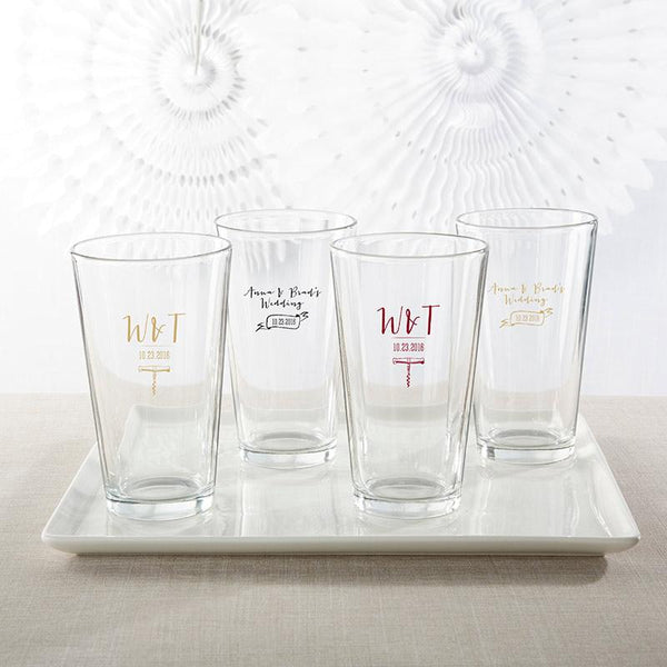 36-Personalized 16 oz. Pint Glasses -Vineyard-Personalized Coasters-JadeMoghul Inc.