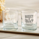 36-Personalized 9 oz Rocks Glasses - Naughty or Nice-Personalized Coasters-JadeMoghul Inc.