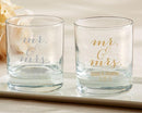 36-Personalized 9 oz. Rocks Glasseses - Mr. & Mrs.-Personalized Coasters-JadeMoghul Inc.