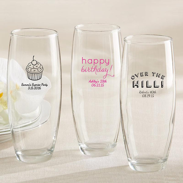 36-Personalized 9 oz. Stemless Champagne Glasses - Birthday-Personalized Coasters-JadeMoghul Inc.