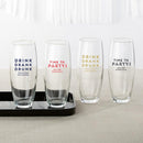 36-Personalized 9 oz. Stemless Champagne Glasses - Boozie Birthday-Personalized Coasters-JadeMoghul Inc.