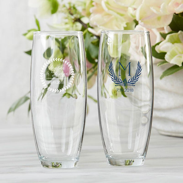 36-Personalized 9 oz. Stemless Champagne Glasses - Botanical Garden-Personalized Coasters-JadeMoghul Inc.