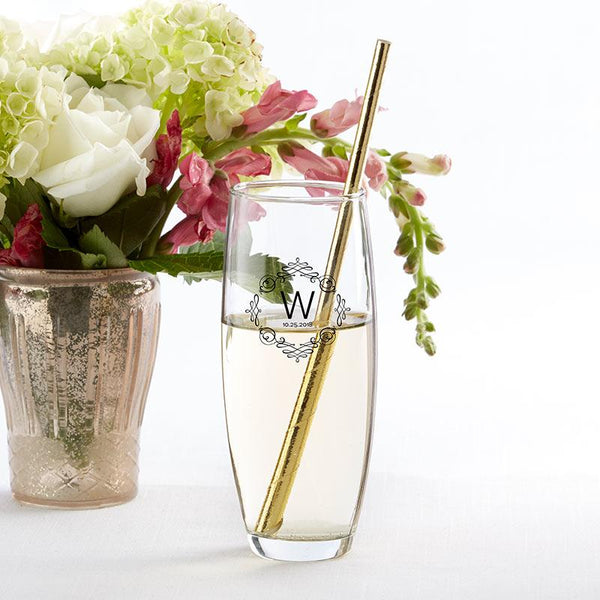 36-Personalized 9 oz. Stemless Champagne Glasses - Modern Romance-Personalized Coasters-JadeMoghul Inc.