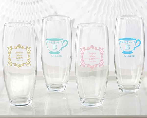 36-Personalized 9 oz. Stemless Champagne Glasses - Tea Time-Personalized Coasters-JadeMoghul Inc.