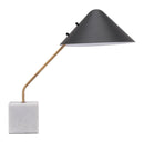 Table Lamp Set - 20.9" x 12.6" x 20.5" Black, Steel & Marble, Table Lamp