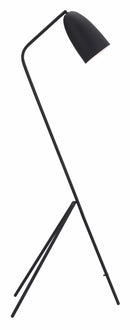 Rustic Lamps - 22.4" x 14.4" x 59.8" Matte Black, Steel, Floor Lamp