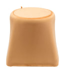 Tufted Ottoman - 19.1" x 19.1" x 17.1" Brown, Velvet, Wood, Ottoman