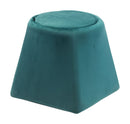 Tufted Ottoman - 19.1" x 19.1" x 17.1" Green, Velvet, Wood, Ottoman