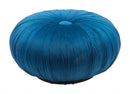 Blue Ottoman - 25.6" x 25.6" x 13.6" Blue, Velvet, Wood, Ottoman