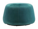 Tufted Ottoman - 24.8" x 24.8" x 15.4" Green, Velvet, Wood, Ottoman