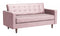 Velvet Sofa - 70" x 32" x 35.5" Pink Velvet, Alder Wood, Foam, Fabric & Fiber, Sofa