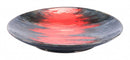 Table Decorations - 14.6" x 14.6" x 2.4" Black & Red, Ceramic, Plate
