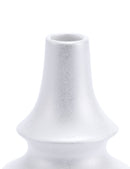 Decorative Glass Bottles - 4.9" x 4.9" x 7.7" Pearl White, Ceramic, Small Bottle