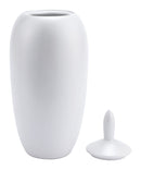 Vintage Cookie Jars - 8.7" x 8.7" x 20.9" Pearl White, Ceramic, Large Jar