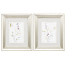 Silver Picture Frames - 11" X 13" Brushed Silver Frame Branches & Blossoms (Set of 2)