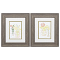 Picture Frame Set - 11" X 13" Distressed Wood Toned Frame Starting Fresh (Set of 2)