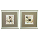 Christmas Picture Frame - 12" X 12" Champagne Gold Color Frame Bird Sketch (Set of 2)