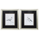 Digital Picture Frame - 16" X 18" Aged Silver Frame Song Bird (Set of 2)
