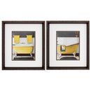 Digital Picture Frame - 15" X 17" Brushed Silver Frame Citron Bath (Set of 2)