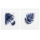White Picture Frames - 14" X 16" Matte White Frame Blue Ferns (Set of 2)