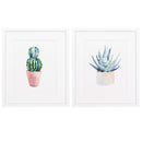 White Collage Picture Frames - 17" X 20" Matte White Frame Cactus (Set of 2)