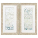 Big Picture Frames - 16" X 28" Champagne Gold Color Frame Emerald Textile (Set of 2)