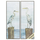 Acrylic Picture Frames - 13" X 36" Woodtoned Frame Ocean Sky Panel (Set of 2)