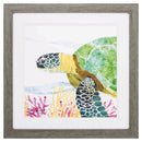Wedding Picture Frames - 23" X 23" Woodtoned Frame Sea Creature Turtle