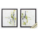 Rustic Picture Frames - 25" X 29" White Frame Green Glass (Set of 2)