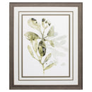 Wedding Picture Frames - 27" X 33" Distressed Wood Toned Frame Lichen & Leaves I