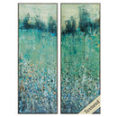 Decorative Picture Frames - 12" X 35" Woodtoned Frame Lush Meadow (Set of 2)