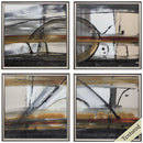 Hobby Lobby Picture Frames - 21" X 21" Silver Frame Brown Settlement (Set of 4)