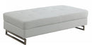 Leather Ottoman - 63" X 32" X 19" White Ottoman