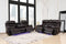 Modern Leather Sofa - 167" X 80" X 82" Brown Power Reclining Sofa Love
