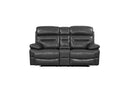 Leather Loveseat - 78" X 40" X 41" Gray  Console Loveseat