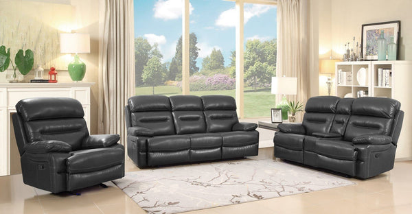 Modern Leather Sofa - 210" X 120" X 123" Gray  Sofa Set
