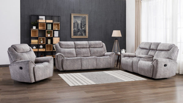 Fabric Sofa - 195" X 120" X 120" Gray  Sofa Set