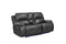 Leather Loveseat - 77" X 40" X 40" Gray Power Reclining Console Loveseat