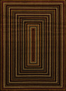 Beige Area Rugs - 6 x 86" x 0.4" Multi Polypropylene Area Rug