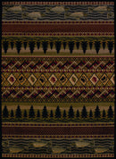 Large Area Rugs - 94" x 126" x 0.4" Lodge Polypropylene Oversize Rug