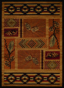 Large Area Rugs - 94" x 126" x 0.4" Spice Polypropylene Oversize Rug